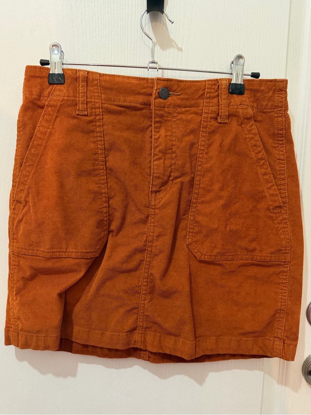 Old Navy Burnt Orange Corduroy Mini Skirt - Size 4